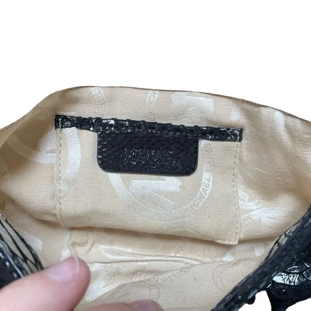 Michael Kors black and gold chain shoulder bag